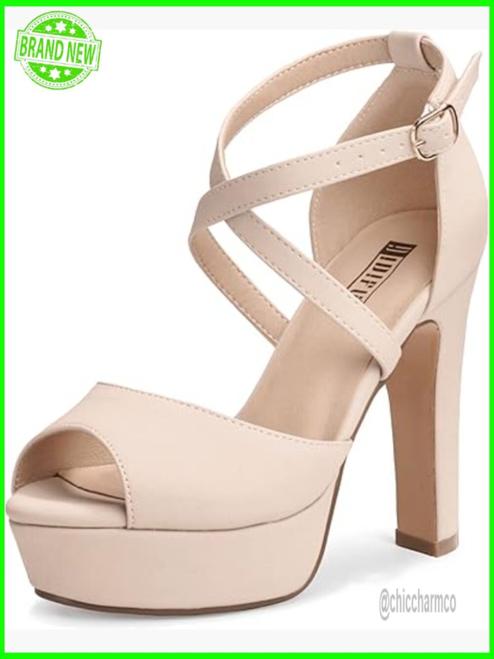Platform Chunky High Heel Sandals Peep Toe Ankle Strap Wedding Party Evening